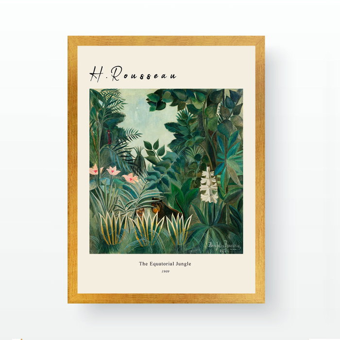 Wallity Cuadro Enmarcado Selva Ecuatorial de Henri Rousseau 55 x 75 cm Wallity Cuadro Enmarcado Selva Ecuatorial de Henri Rousseau 55 x 75 cm